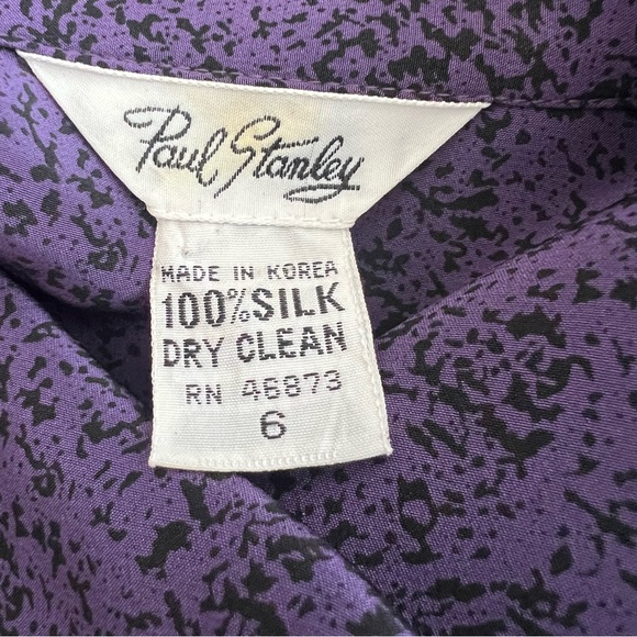 Paul Stanley 100 % Silk Print Blouse - Picture 4 of 4